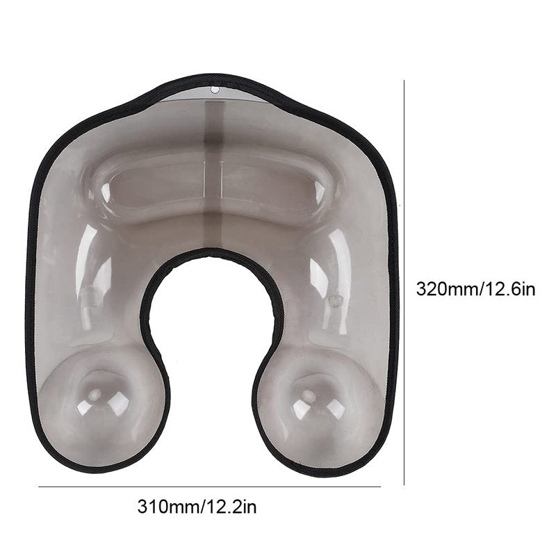 GOTOTOP Salon Hairdressing Neck Tray PVC Hair Coloring Shoulder Support Cover Hair Cutting Shoulder Catcher Neck Tray for Perming Black 12.2x12.6inch