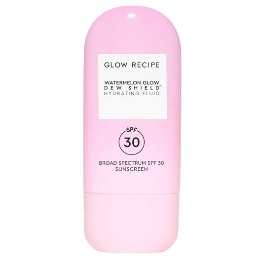 Glow Recipe Dew Shield Korean Face Sunscreen SPF 30, Broad Spectrum Hydrating Sunscreen Moisturizer, Dewy Lightweight Primer for Under Makeup, No White Cast or Pilling, Niacinamide (15ml)