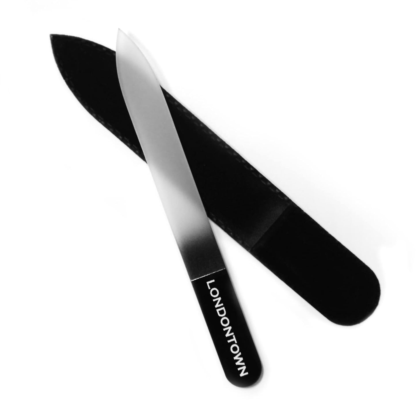 Black Glass Nail File - Durable & Gentle on Nails | 0.48 oz (Single Pack)