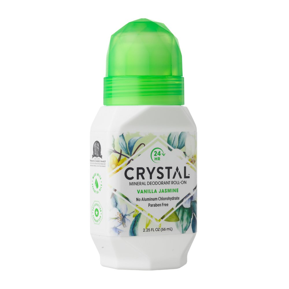 Crystal Mineral Deodorant Roll-On, Vanilla Jasmine, 2.25 oz (Pack of 4)