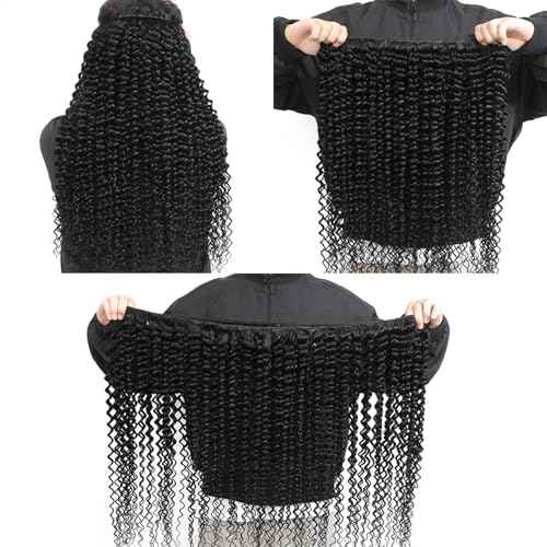 15A Raw Human Hair Bundles Deep Wave Bundles Human Hair,Triple Lifespan Indian Virgin Hair,No Tangle Shedding,Multiple Washes Keep Texture Silky Soft (1 Bundle Natural Black, 20)