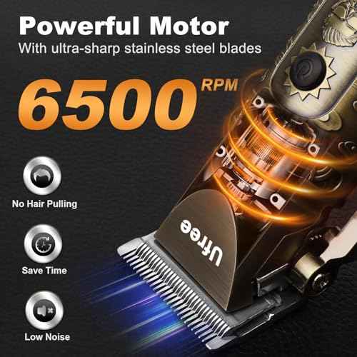 Ufree Beard Trimmer, Hair Clippers Mens Shaver Electric Razor, Hair Trimmer for Men Cordless Barber Clippers and Trimmers Set, Hair Cutting Kit for Men Grooming Gifts