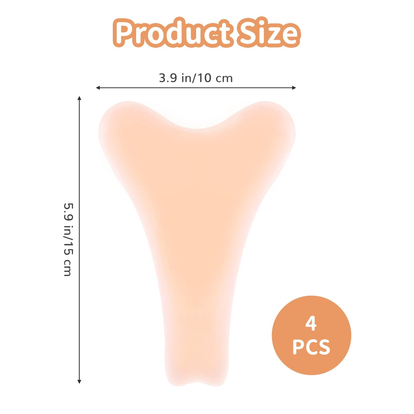 Hoohnnaa 4Pcs Camel Toe Concealer, Y Shape Concealer for Women Reusable Invisible Self-adhesive Silicone Pad Insert for Bikini Swimsuit Yoga Pants