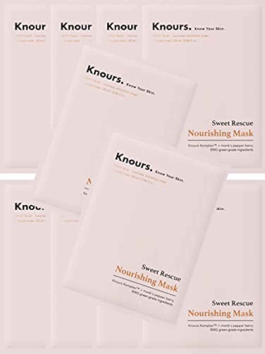 Knours. Nourishing & Hydrating Mask, Rose Water Toning Rejuvenating Facial Nourishing Clean Beauty (10 Count)