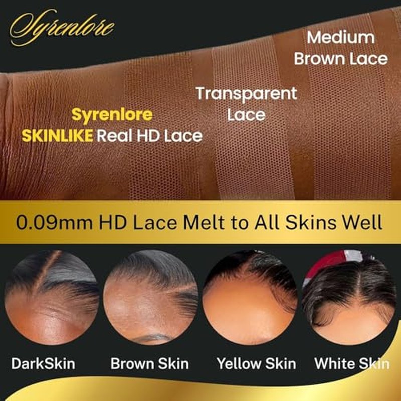 5x5 Skinlike Real HD Lace Closure Only Water Wave Human Hair, 18 Inch 0.09mm Ultra-thin Invisible Swiss Crystal Lace Closure 13A Wet n Wavy Curly Raw Hair Pre-Plucked Tiny Knot Natural Black