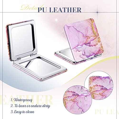 Cindeer 20 Pcs Compact Mirror Bulk Small Purse Portable Pocket Hand Double Sided Magnifying Makeup Mirror Square with 2X 1x Magnification for Girls Woman Mother Travel