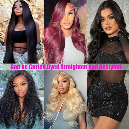 Body Wave Human Hair Bundles 12A Bundles Human Hair 100% Unprocessed Brazilian Virgin Weave Deals Human Hair Extensions for Women Natural Color 14 16 18Inch
