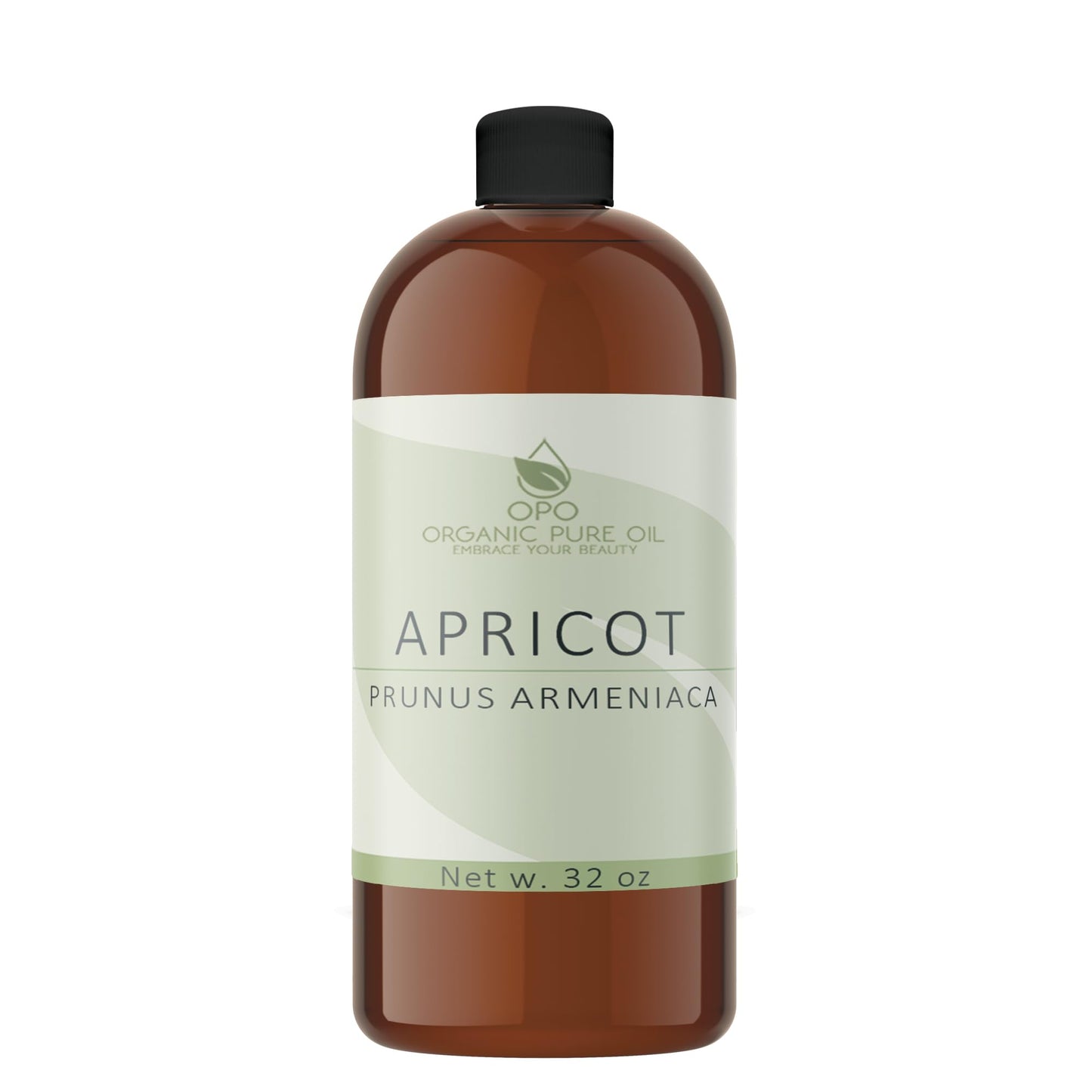 OPO Apricot Kernel Oil - Pure, Cold Pressed, Unrefined, Raw - Bitter Scent Kernal - Perfect for Massage, Skin, Hair & Body Care 32 OZ