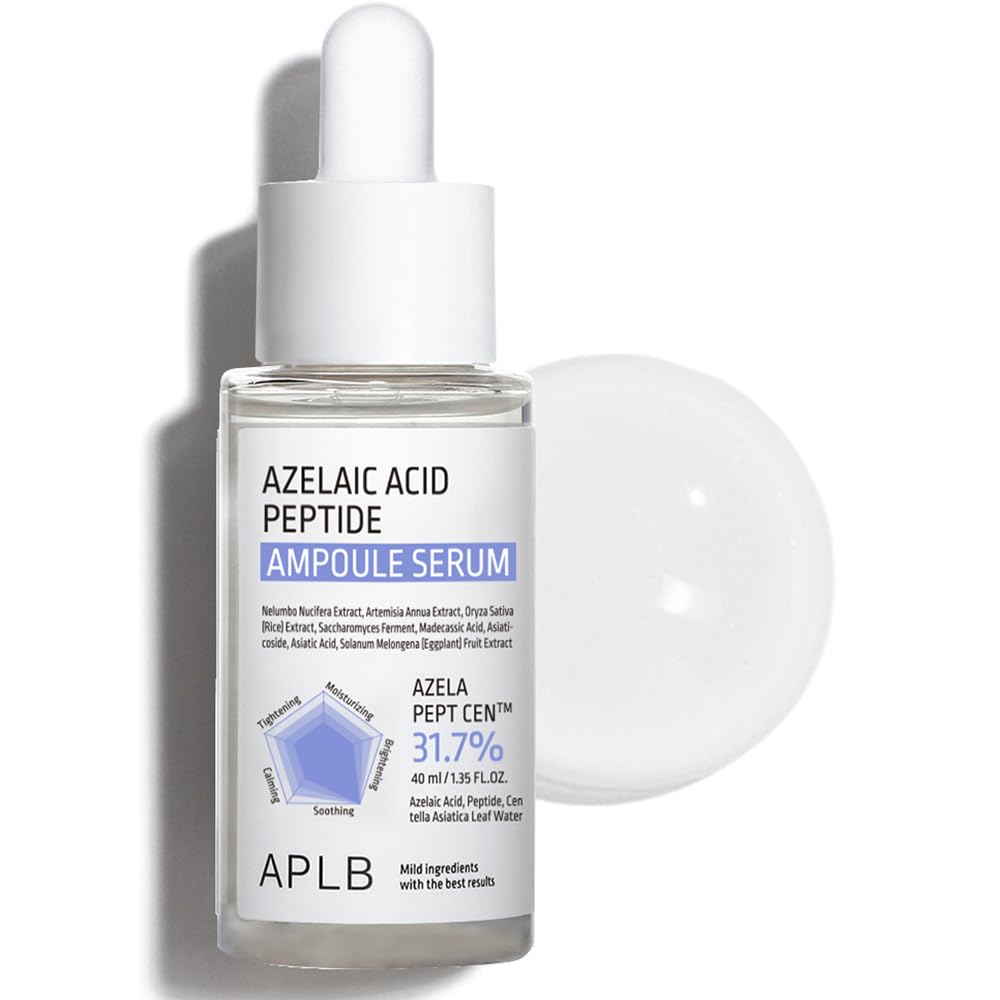 Azelaic Acid Peptide Ampoule Serum - 31.7% Concentration | Korean Skincare for Acne & Sensitive Skin, 1.35 FL.OZ