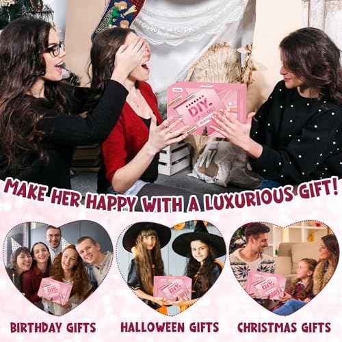 JCOOS Diy Lip Gloss Kit, Lip Gloss Making Kit, LipGloss Making Kit Make Your Own Lip Gloss Making Supplies, Shimmery LipGloss Base, Empty Tubes, Jojoba Oil, Women Teen Girl Gifts Trendy Stuff