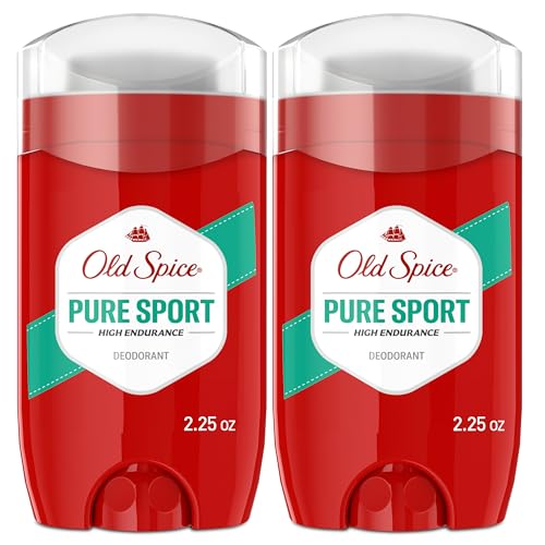 Old Spice Aluminum Free Deodorant For Men, High Endurance, 24/7 Sweat Defense & Odor Protection, 24/7 Freshness & Lasting Scent, Pure Sport Scent, 3.0 oz (Pack of 2)