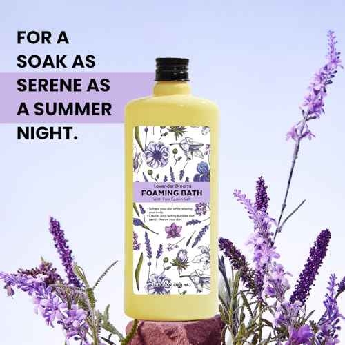 Bubble Bath for Women, Lavender Scented Bubble Bath Gifts Set, Foaming Bath Mother's Day Gifts for Mom, 51.2 fl oz (Pack of 4)