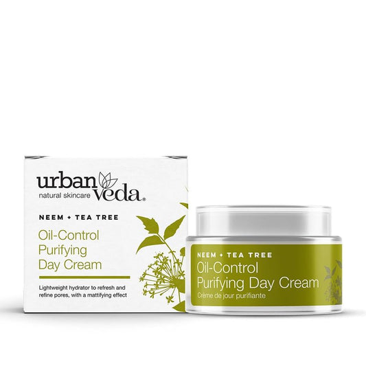 Urban Veda Acne Moisturizer Face Cream | Pore Minimizer for Face with Witch Hazel | Face Moisturizer for Oily Skin | 100% Natural Acne Treatment for Face | Face Cream For Women & Men |Vegan|1.7 Fl oz