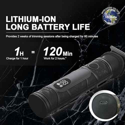 Professional 3-in-1 Beard Trimmer & Hair Clipper Kit for Men - Electric Shaver for Head, Face, Body, Nose & Ear Hair Grooming- Rechargeable Cordless, LCD Display - Perfect Men's Gift