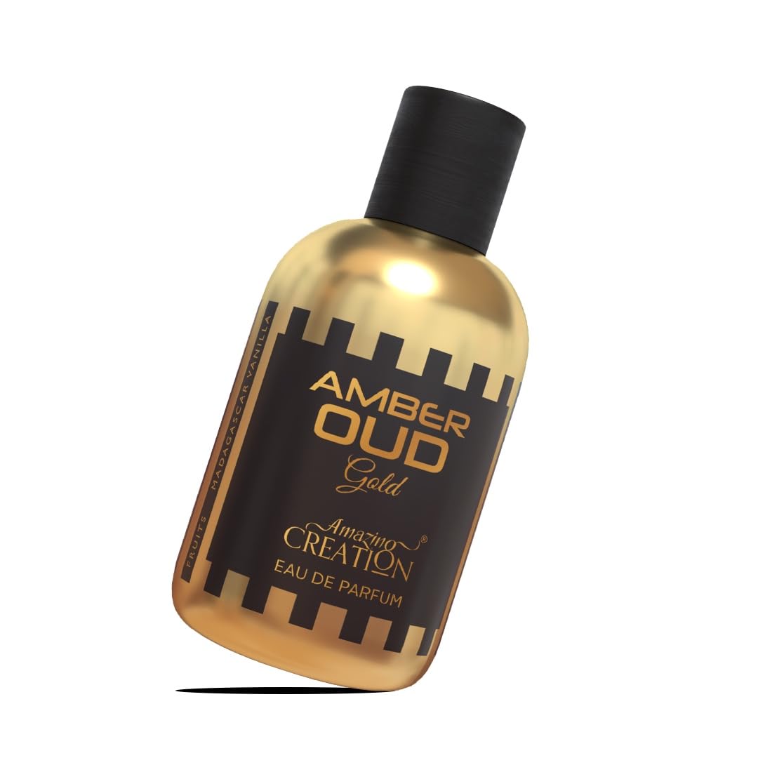 Amazing Creation Amber Oud Gold Eau de Parfum, 3.4 Fl Oz / 100ml, Unisex