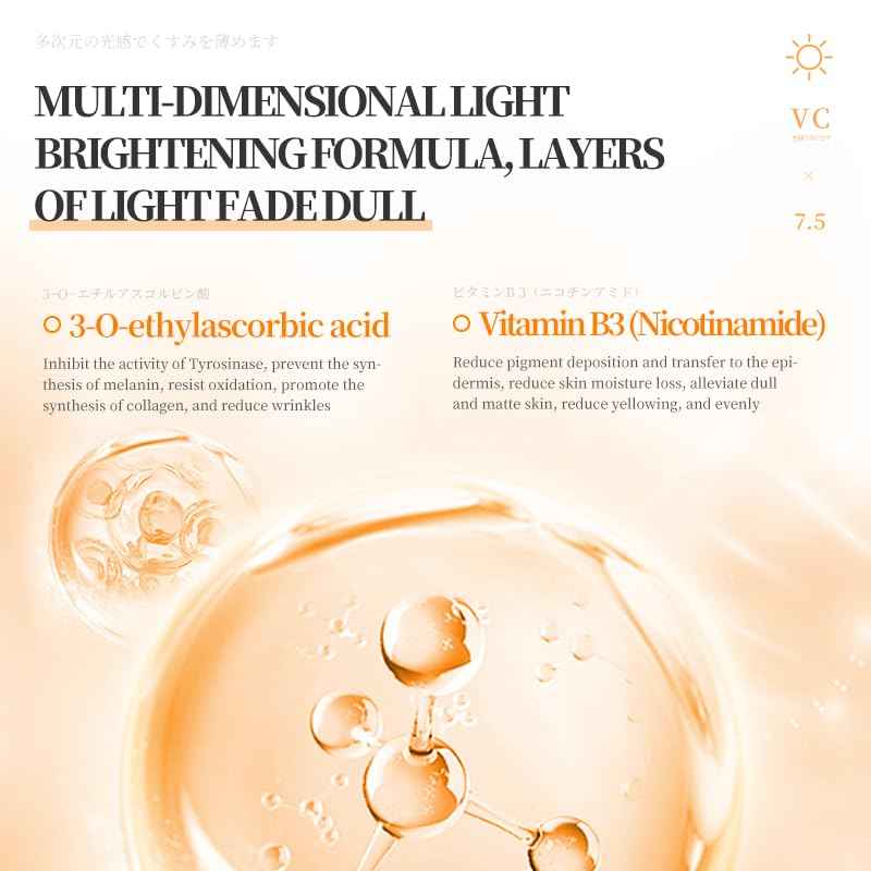 Dr. Lucel 7.5% Vitamin C Refreshing Essence Toner 105ml / with Niacinamide, Brightens, Reduces Hyperpigmentation, Hydrates, Soothes, Enhances Skin's Natural Radiance