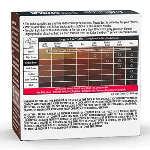 Light Mountain Henna Hair Color & Conditioner - Medium Brown Hair Dye for Men/Women, Organic Henna Leaf Powder and Botanicals, Chemical-Free Semi-Permanent Hair Color, 4 Oz