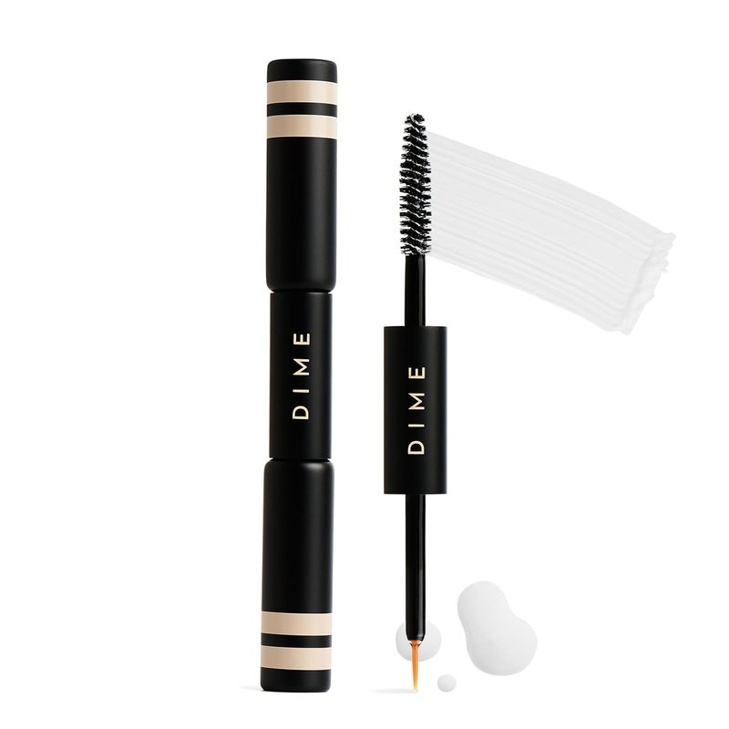 DIME Beauty Eyelash Growth Serum & Eyebrow Gel Duo - Travel-Sized Peptide Formula for Fuller Lashes & Brows | 3 ml Each