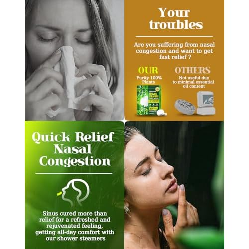 POPCHOSE Shower Steamers Aromatherapy, 16 Pack Christmas Stocking Stuffers for Adults, Eucalyptus for Shower- Birthday Gifts for Women, Quick Relief Nasal Congestion, Home SPA & Self Care Relaxation