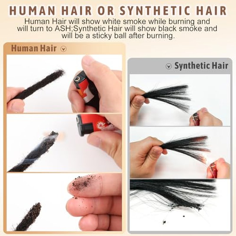 30 Strand 16 Inch Human Hair Curly Dread Extensions ? 0.6cm Diameter Afro Kinky Wavy Locs, Ideal for Full Head Installation or Loc Maintenance