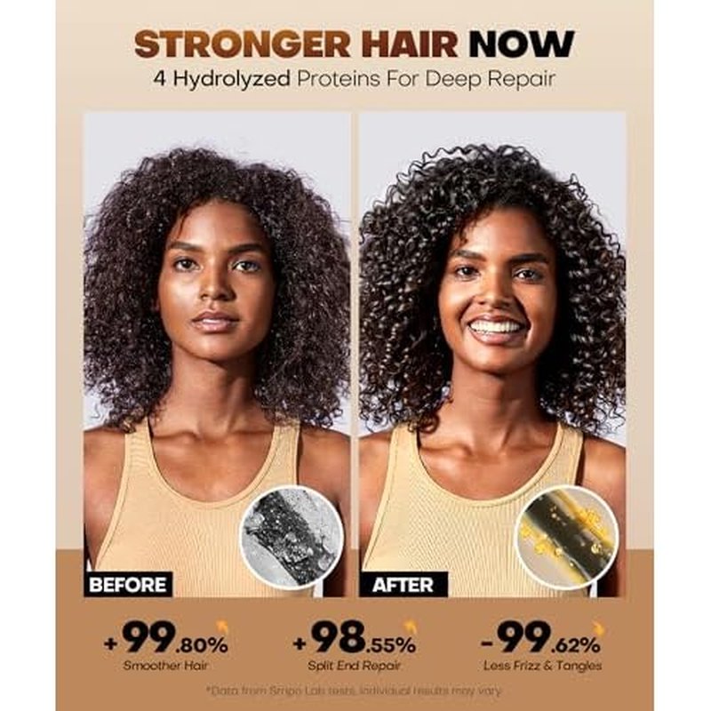 Collagen Hair Mask for Deep Conditioning, Keratin Hair Treatment with 4 Hydrolyzed Proteins, Moroccan & Avocado Oils Conditioner for Nourish, Calendula Gentian Extracts Care Dry & Damaged Hair
