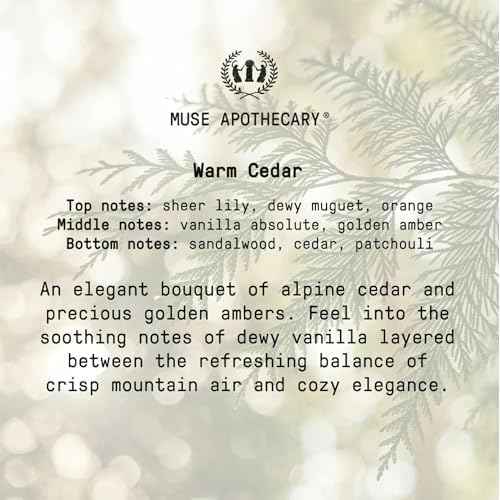 Muse Apothecary Hand Ritual - Botanical Collection - Aromatic and Nourishing Hand Soap, Infused with Natural Aromatherapy Essential Oils - 16 oz, Warm Cedar