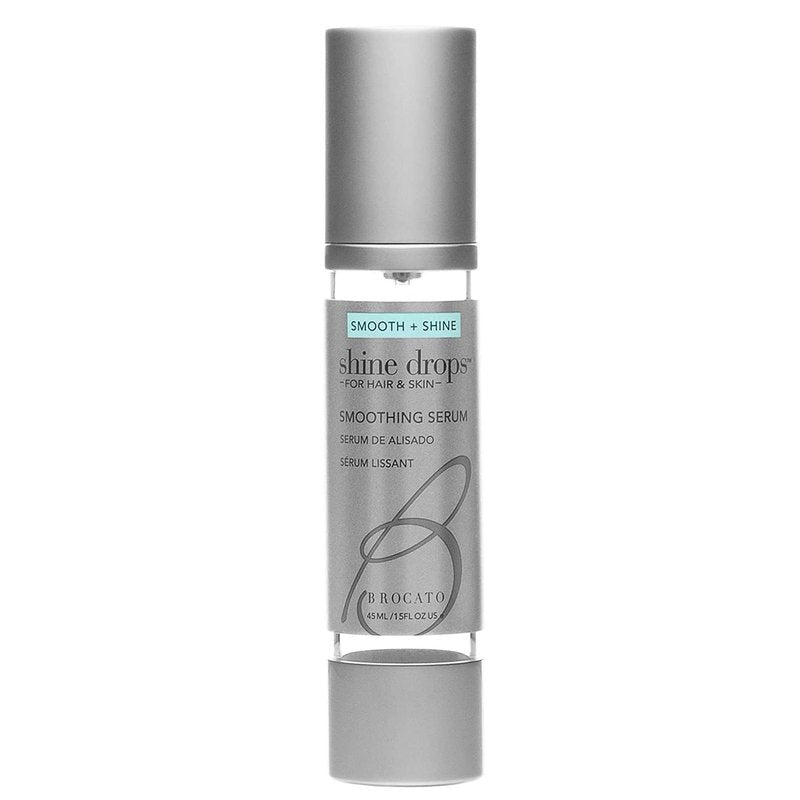 Brocato Shine Drops Smoothing Serum, 1 Oz | Shine Enhancer for Dry, Damaged Hair & Skin | Anti Frizz Control & Radiance & Luminosity Enhancing Serum with Organic Jojoba Oil