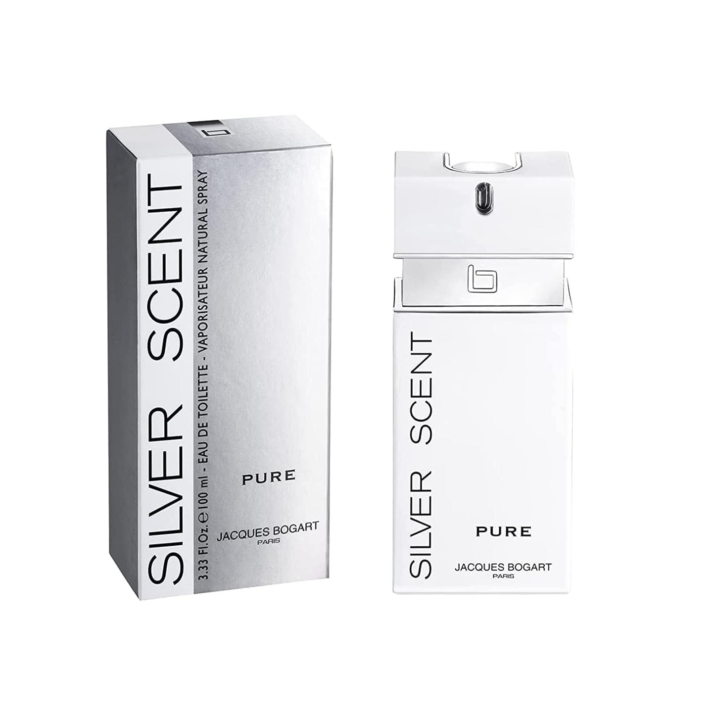 Jacques Bogart Silver Scent Cologne, Pure, 3.3 Ounce