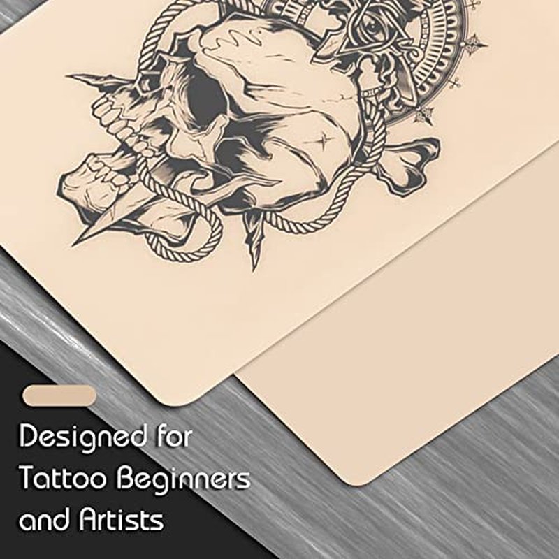20pcs Tattoo Practice Skin - Professional Grade Double Sided Fake Skin for Tattooing (7.36" x 5.59") Ideal for Beginners & Tattoo Artists