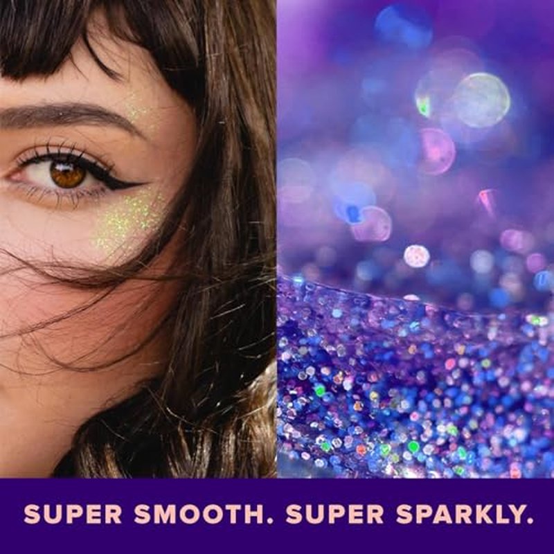 UNICORN SNOT Holographic Face Glitter & Body Glitter Gel | Holiday Glitter Makeup: Stocking Stuffers & Christmas Gift | Hair Glitter, Vegan & Cruelty-Free, 1.7 oz 3-Pack (Disco/UV/Sky)