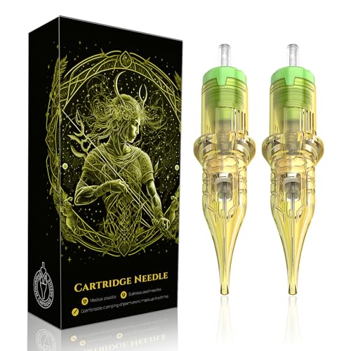 20 PCS Tattoo Needles, Tattoo Cartridge Needles, with Membrane Standard 3RL 5RL 7RL 9RL Pro Disposable Tattoo Needles, Round Liner Shader Magnum for Tattoo Machine Supplies (1207RL)