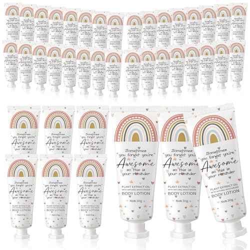 24 Pcs Mini Body Lotion Gifts Bulk for Dry Skin Travel Size Rainbow Body Cream Christmas Teacher Appreciation Gifts Moisturizing Lotion Stocking Stuffers for Women Teen Girls Nurse
