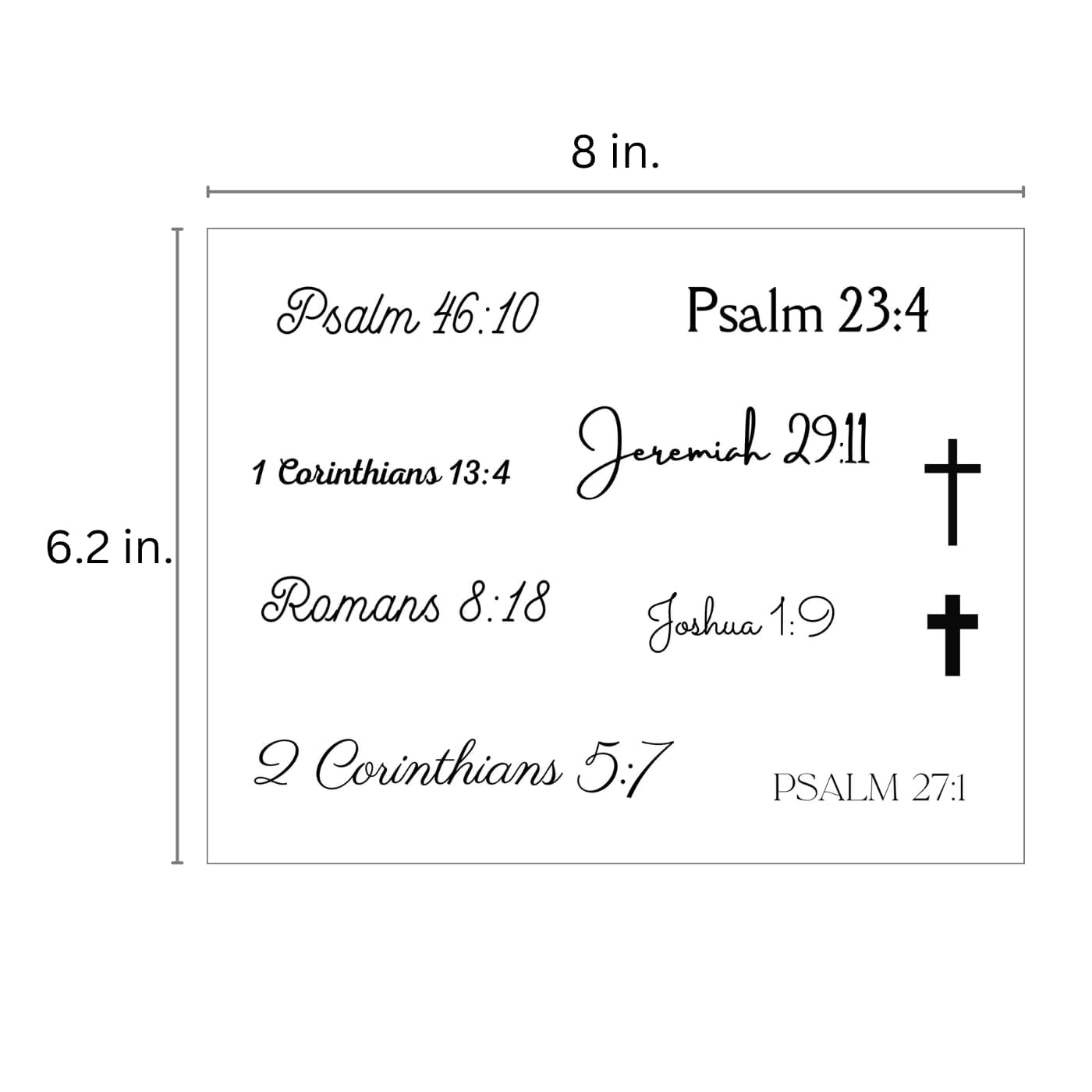 One Grace Foundations of Faith Christian Temporary Tattoos - Inspirational Scriptures Selections - Christian Motivational Bible Verse Words and Cross Tattoos