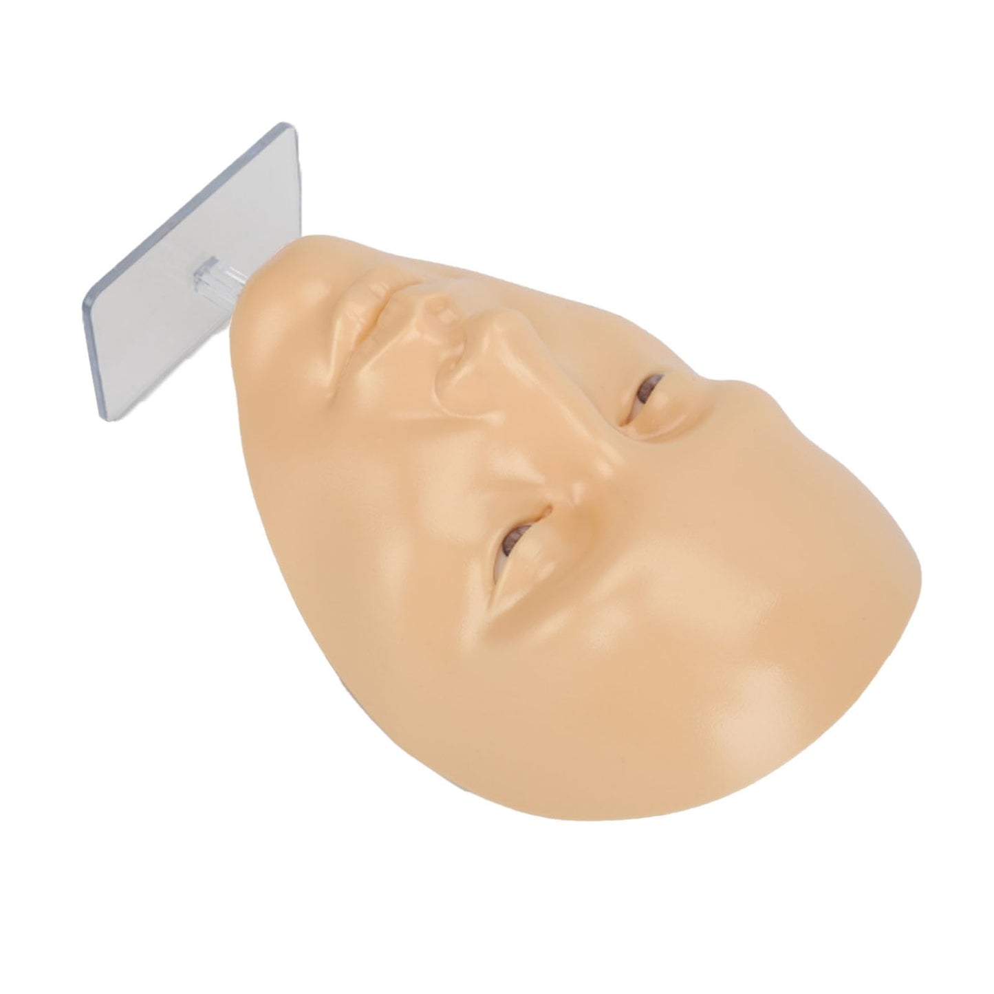 Jauarta 5D Silicone Makeup Practice Face Teaching Face Eye Cosmetic Mannequin Board for Cosmetology (White)
