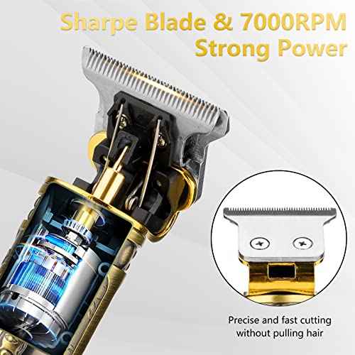 Professional Hair Trimmer for Men,Hair Clippers Nose Hair Trimmer Shaver Set,Cordless Barber Clippers,T-Blade Beard Trimmer Electric Shaver Razor for Men Haircutting Grooming Kit