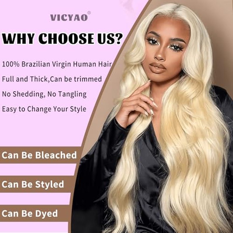 613 Bundles Blonde Bundles Human Hair Body Wave 16 18 20 Inch 100% Unprocessed 12A Grade Brazilian Virgin Hair 613 Body Wave Bundle Human Hair Extensions for Women