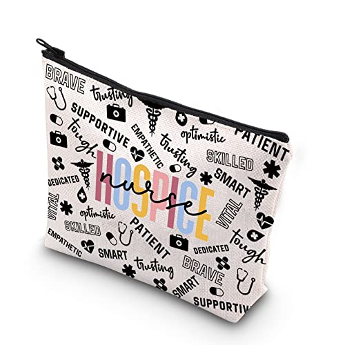 TSOTMO Hospice Nurse Makeup Bag Nurse Thank You Gift Hospice Nurse Life Gift Nurse Week Gift (Hospice)