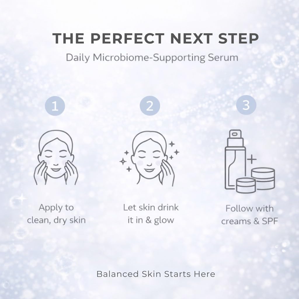 Consult Beaute ALIVE Microbiome Facial Serum Gel Concentrate, Pre & Probiotic Skin Care for Women & Men, Hydrating and Restores Skin Barrier, Fragile, Sensitive, All Skin Types, 1 Fl Oz