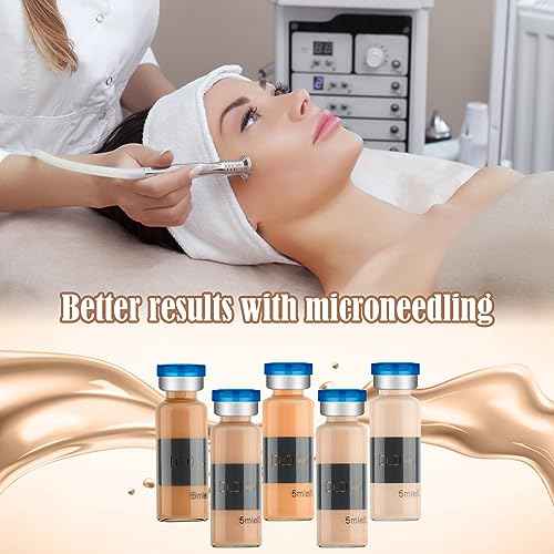 BB Facial Glow Starter Kit Facial Pigment Serum Treatment Kit,DLD Anti-Aging Serum Pigments Set for Micro-needling Skin Treatment 10 Vials 5ml Niacinamide and Peptides To Skin Tone Foundation
