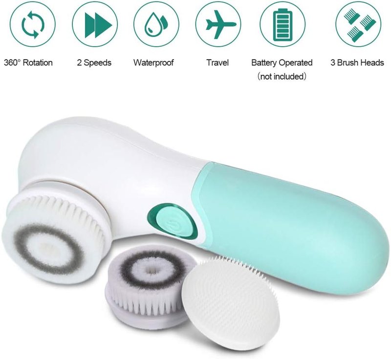 Green Face Scrubber Set - Electric Nail Drill Kit for Flawless Skin