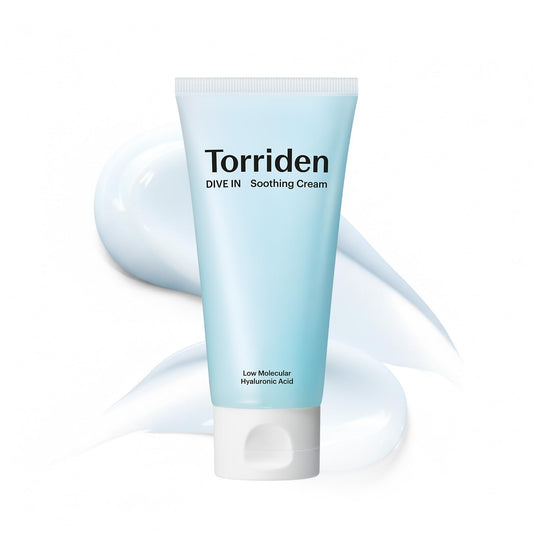 Torriden DIVE IN Hyaluronic Acid Soothing Cream Tube Type 100ml (3.38 fl. oz) | Revitalizing Facial Moisturizer for Sensitive and Dry Skin | Hyaluronic Acid, Panthenol, Allantoin