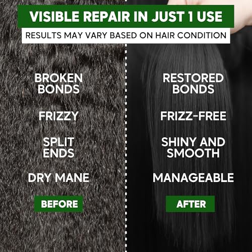 AFRO BRAZILIAN BONDOX Extra-Strong Hair Mask - Intense Hair Treatment for Afro, Coarse & Curly Hair - Deep Repair & Frizz Control - With Almond & Shea Oils, Seaweed - Formaldehyde Free - 2.82oz