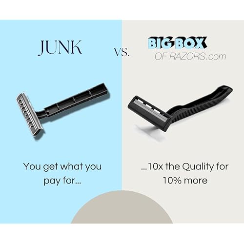 100 Twin Blade Black Disposable Razors in Bulk - Professional or Home Use