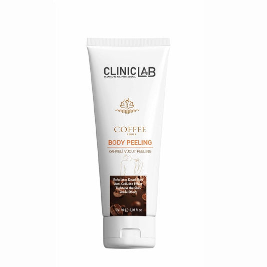 ClinicLab Body Peeling with Coffee - Dead Skin Removal Peeling Gel & Skin Care - Moisturizing Hydrating Exfoliator Foot, Face & Body (5.07fl oz)