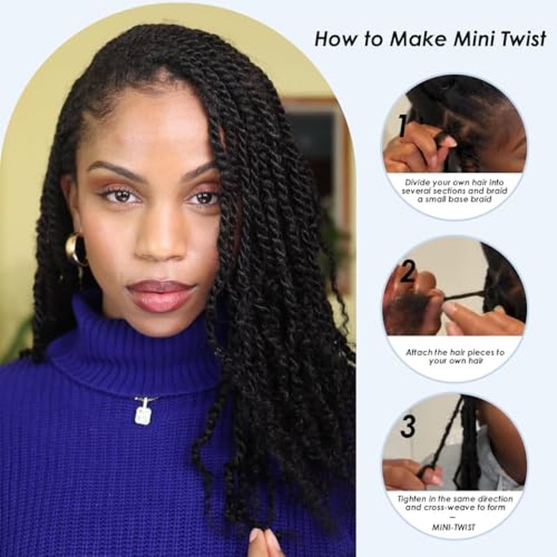 Afro Kinkys Bulk Human Hair,24 Inch 50g/Pack Afro Kinky-Curly Human Hair Bulk for Mini Twist, 4C Bulk Human Braiding Hair For Micro,Crochet,Repair, Dreadlocks,Locs Extensions