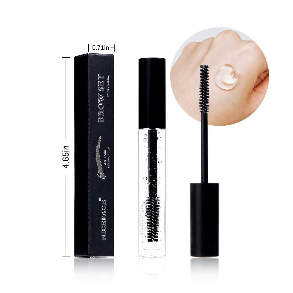DAGEDA 4Pcs Clear Eyebrow Setting Gel, Natural Waterproof Brow Makeup