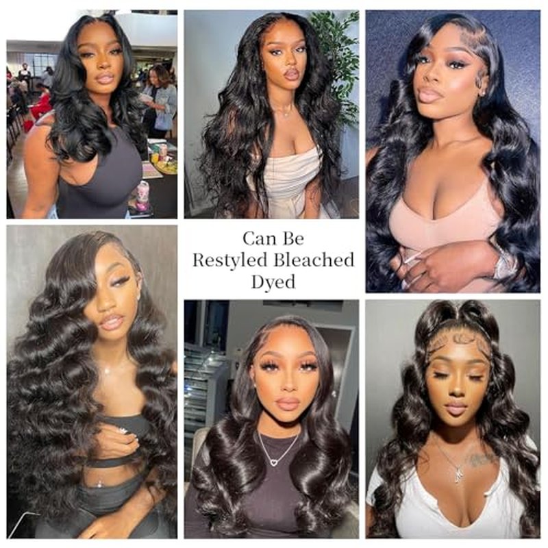 Chesma Body Wave Lace Front Wigs Human Hair 13x4 HD Lace Front Wigs Human Hair Pre Plucked Body Wave Glueless Frontal Wigs Human Hair 180 Density with Baby Hair (22 inch)