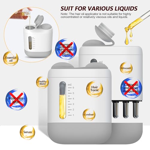 Minoxidil Applicator, Hair Oiling Applicator, Root Comb Applicator£¬Scalp Oil Dispenser, 2-in-1 Hair Growth Oil Applicator and Scalp Massager for Hair Treatment and Growth