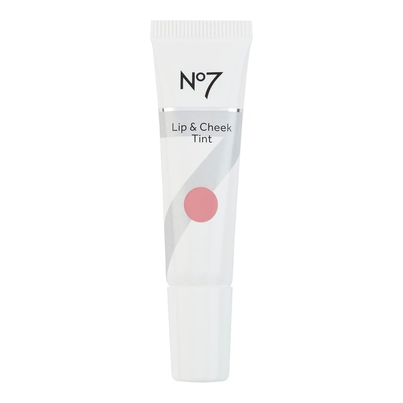 No7 Lip & Cheek Tint - Lightweight Stain for Rosy Lips & Natural Blush - Hydrating Dewy Finish | Dusk Pink (10ml)