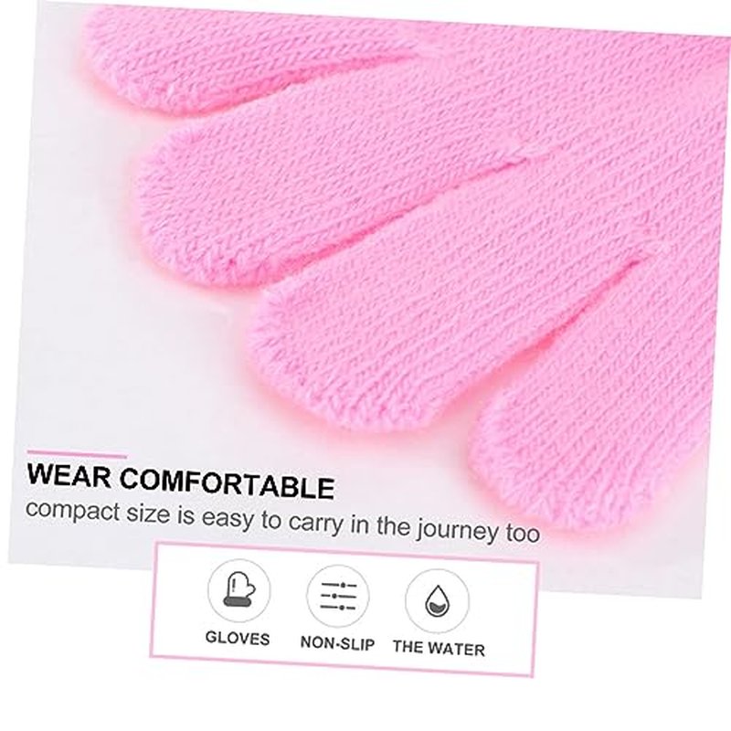 2pcs Quick Drying Five-Finger Hair Drying Gloves Super Absorbent Water Wipe Gloves for Boys and Girls Quick Absorption Lightweight and Compact Design for Travel